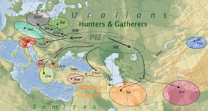 Wędrówka ludów indoeuropejskich pomiędzy 3500 a 1700 przed Chrystusem
